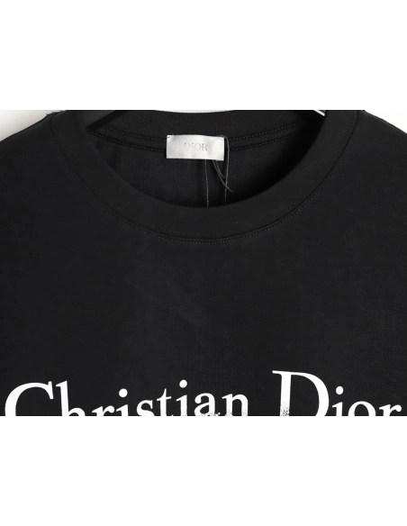 Dior Chest Distressed Logo Print ShortSleeve TShirt,Dior T Shirt,Tshirt,APPAREL