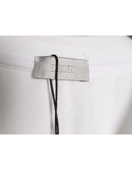 Dior Chest Distressed Logo Print ShortSleeve TShirt,Dior T Shirt,Tshirt,APPAREL