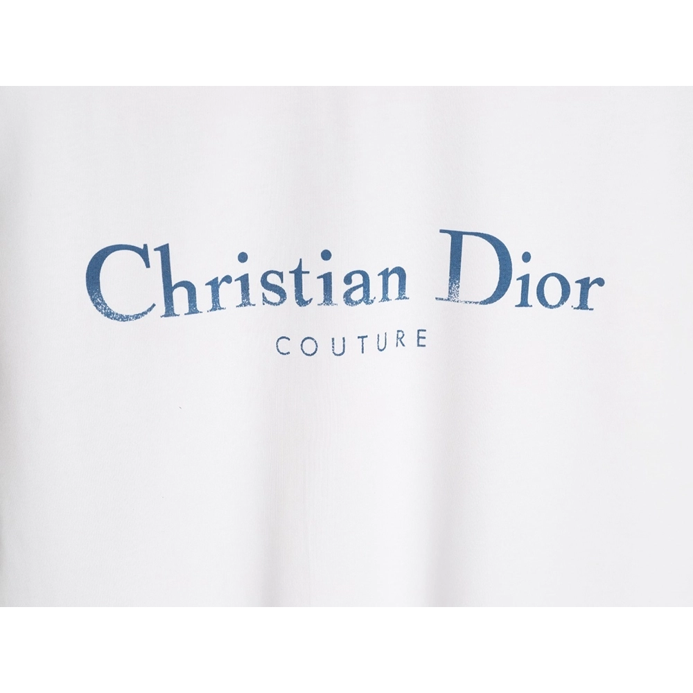 Dior Chest Distressed Logo Print ShortSleeve TShirt,Dior T Shirt,Tshirt,APPAREL