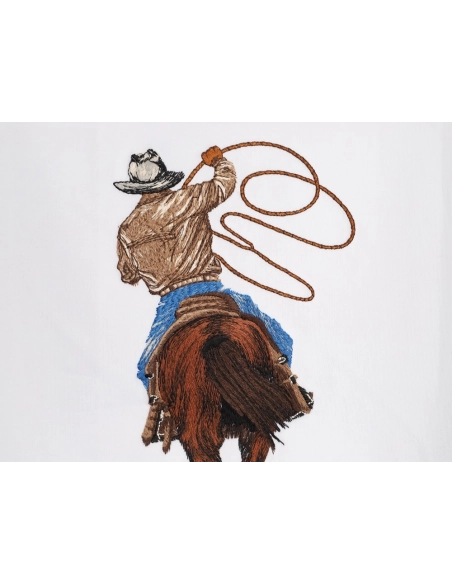 Louis Vuitton Western Cowboy Embroidered ShortSleeve TShirt,Louis Vuitton T Shirt,Tshirt,APPAREL