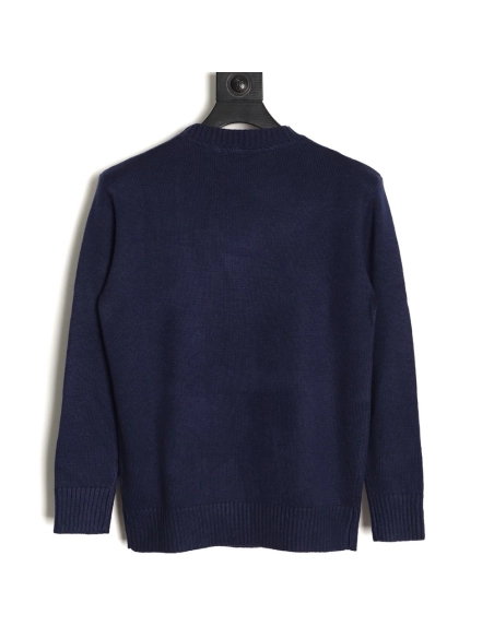 Burberry equestrian logo embroidered crew neck sweater,Burberry Sweatshirt,Sweatshirt,APPAREL