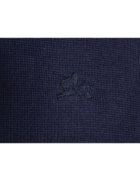 Burberry equestrian logo embroidered crew neck sweater,Burberry Sweatshirt,Sweatshirt,APPAREL