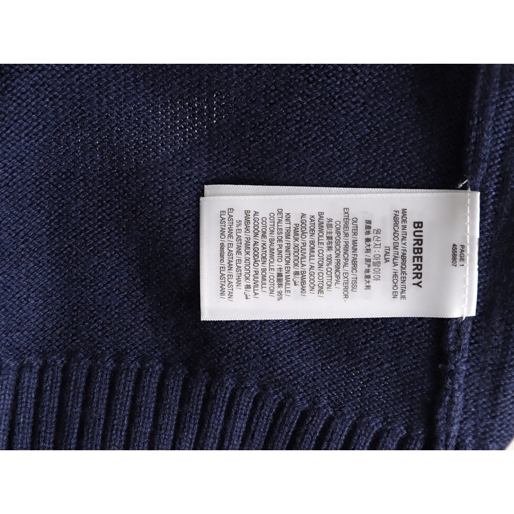 Burberry equestrian logo embroidered crew neck sweater,Burberry Sweatshirt,Sweatshirt,APPAREL