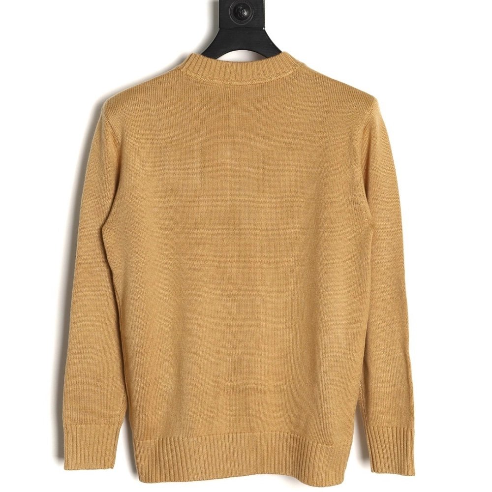 Burberry equestrian logo embroidered crew neck sweater,Burberry Sweatshirt,Sweatshirt,APPAREL