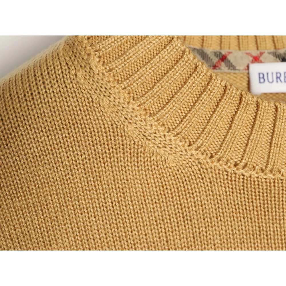 Burberry equestrian logo embroidered crew neck sweater,Burberry Sweatshirt,Sweatshirt,APPAREL