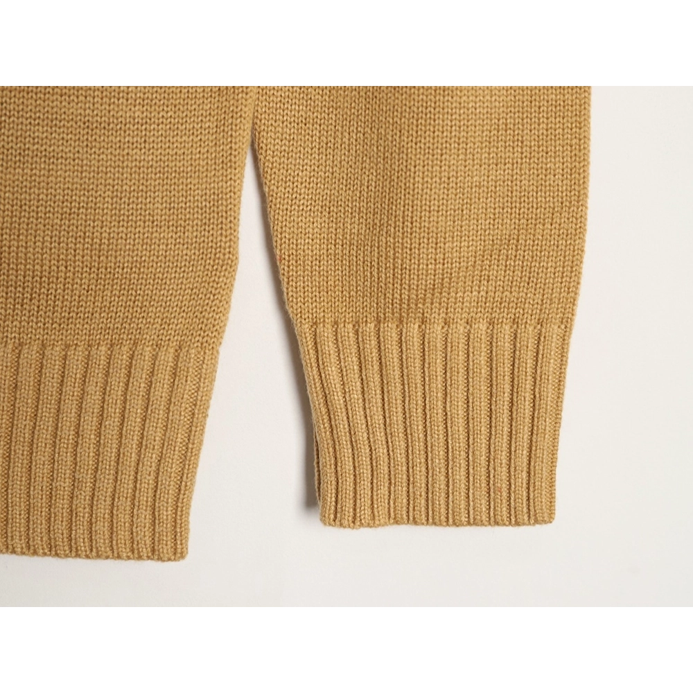 Burberry equestrian logo embroidered crew neck sweater,Burberry Sweatshirt,Sweatshirt,APPAREL