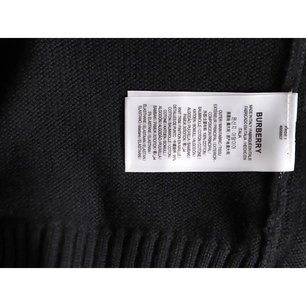 Burberry equestrian logo embroidered halfzip sweater,Burberry Sweatshirt,Sweatshirt,APPAREL