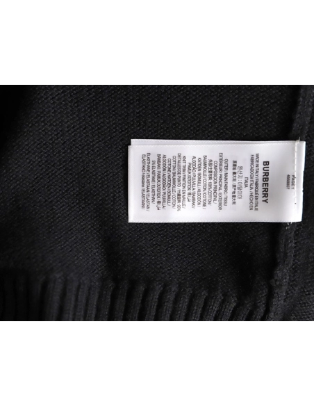 Burberry equestrian logo embroidered halfzip sweater,Burberry Sweatshirt,Sweatshirt,APPAREL