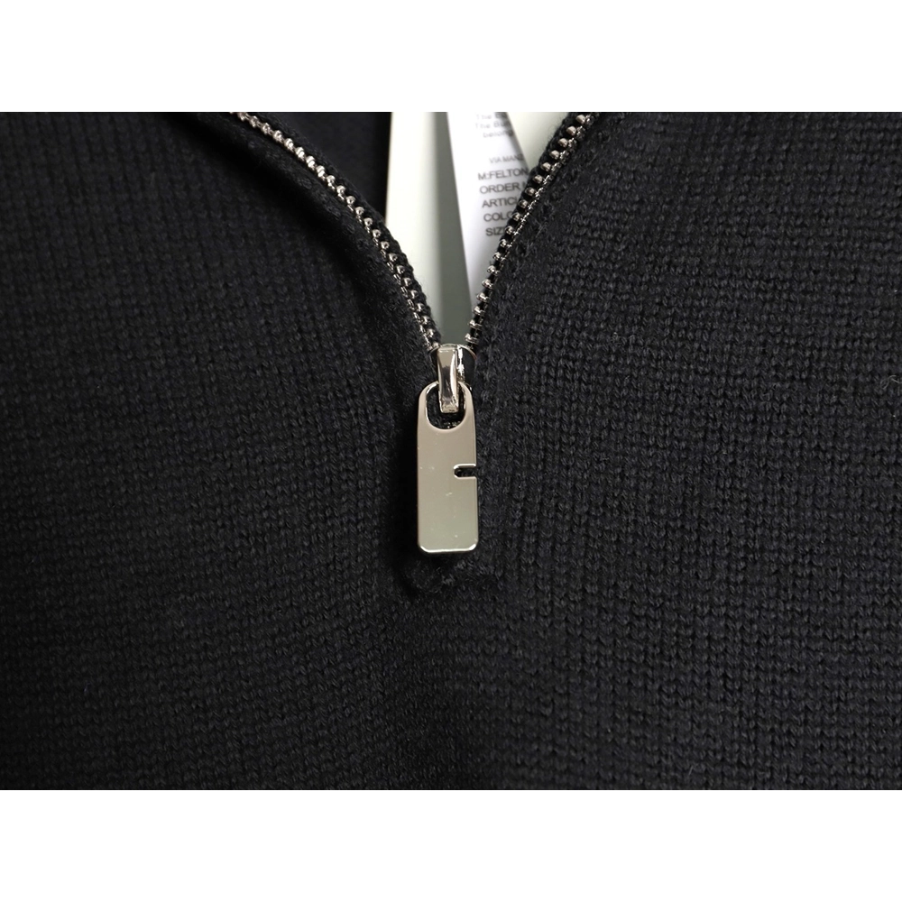 Burberry equestrian logo embroidered halfzip sweater,Burberry Sweatshirt,Sweatshirt,APPAREL