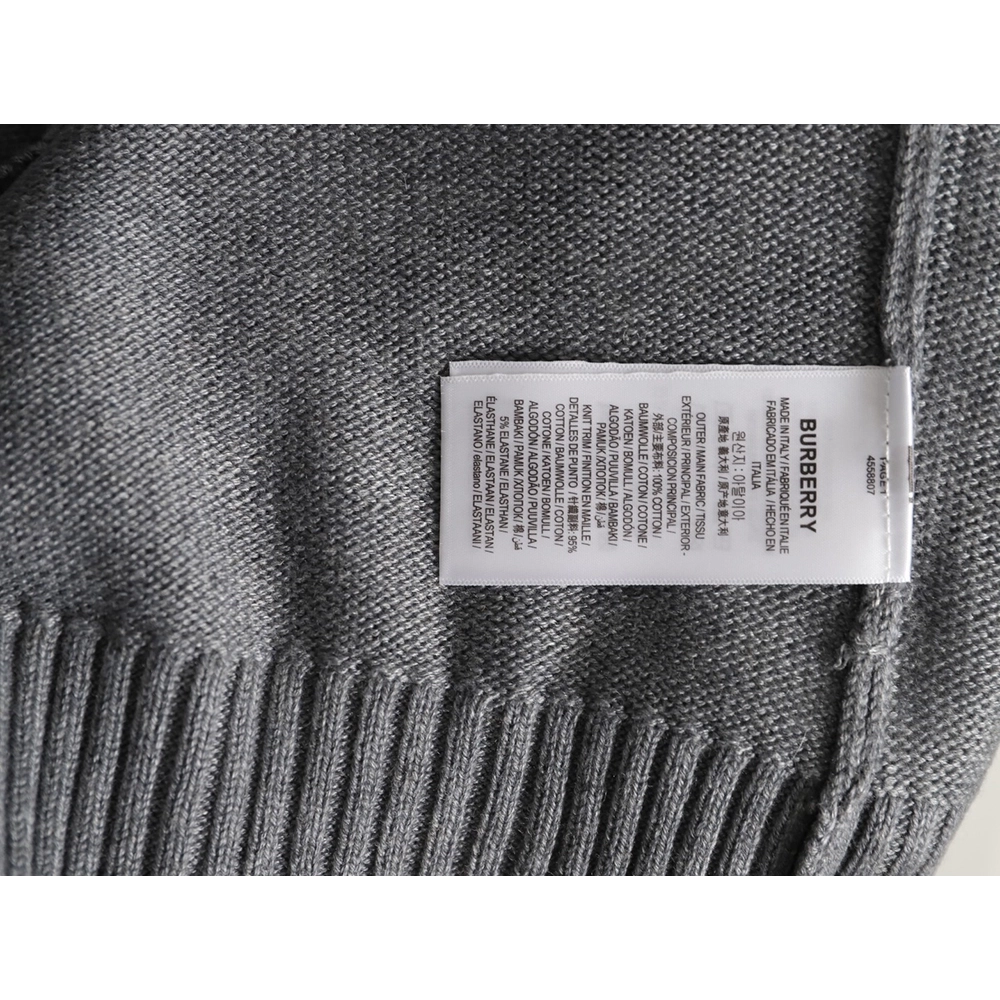 Burberry equestrian logo embroidered halfzip sweater,Burberry Sweatshirt,Sweatshirt,APPAREL