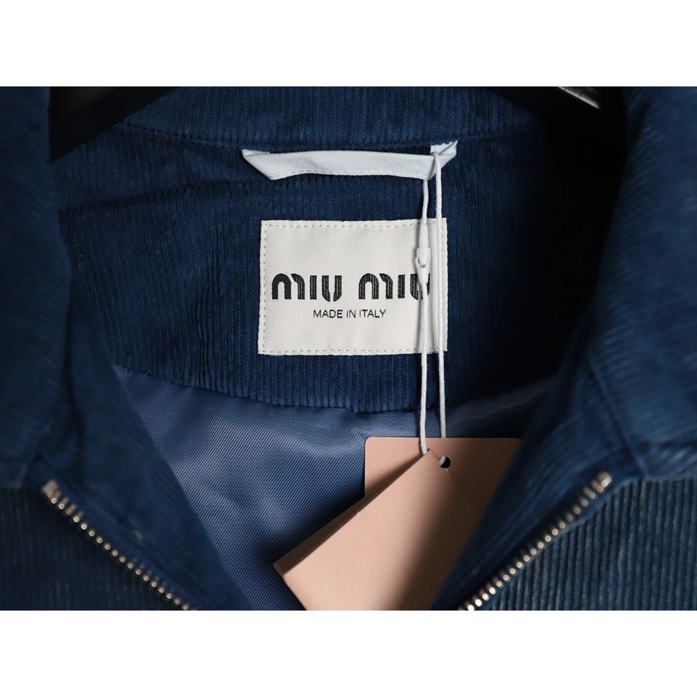 Miu Miu washed distressed corduroy cotton jacket,Miu Miu Jacket,Jacket,APPAREL