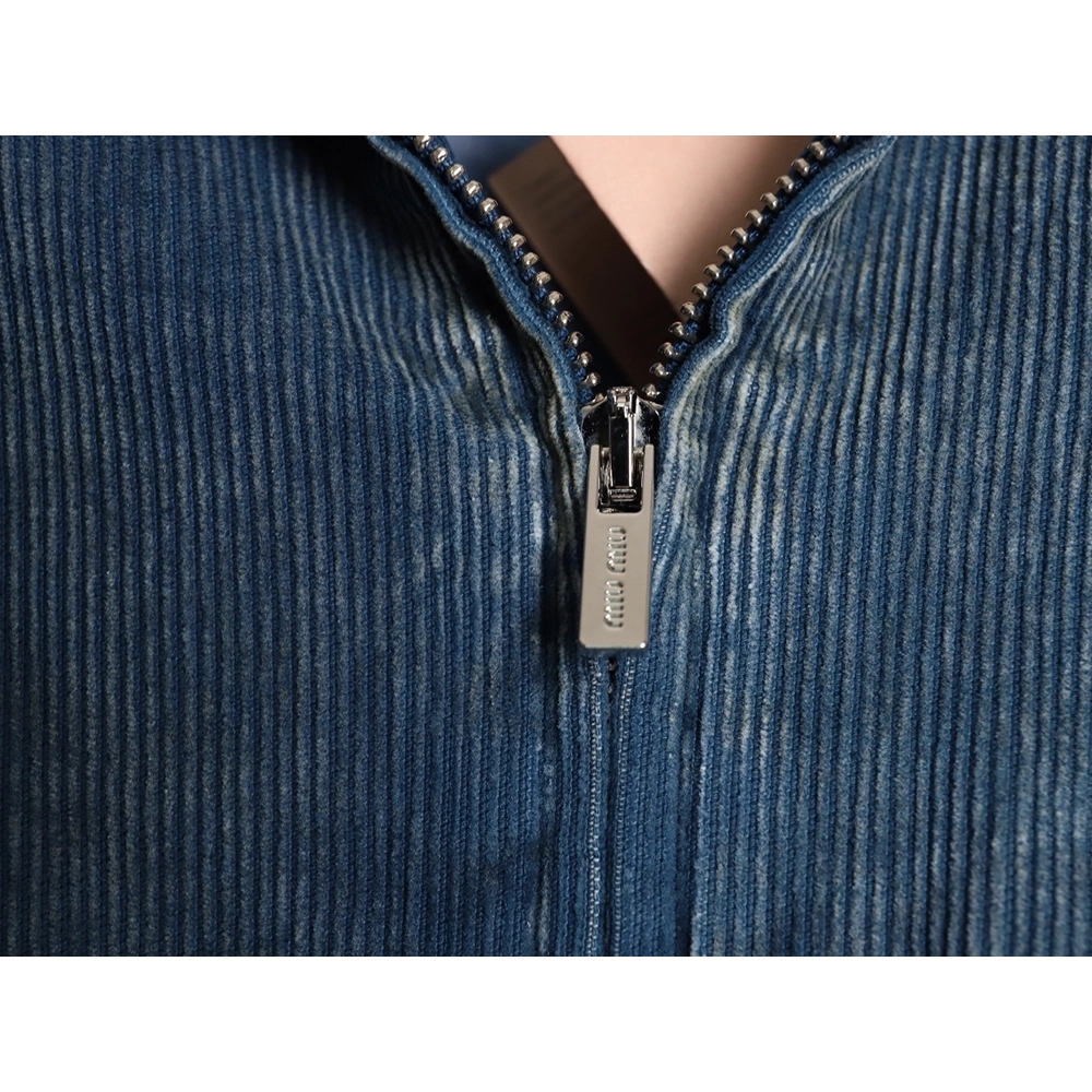 Miu Miu washed distressed corduroy cotton jacket,Miu Miu Jacket,Jacket,APPAREL