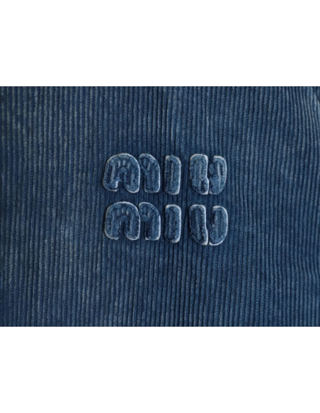 Miu Miu washed distressed corduroy cotton jacket,Miu Miu Jacket,Jacket,APPAREL