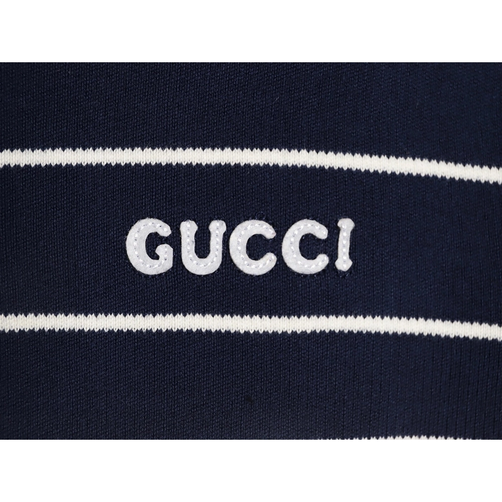 Gucci Striped ShortSleeve Knit Polo,Gucci Polo Shirt,Shirt,APPAREL