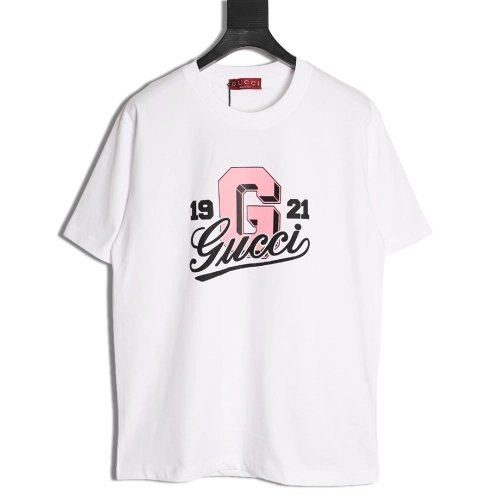 Gucci 1921 LetterPrint Logo ShortSleeve TShirt,Gucci T Shirt,Tshirt,APPAREL