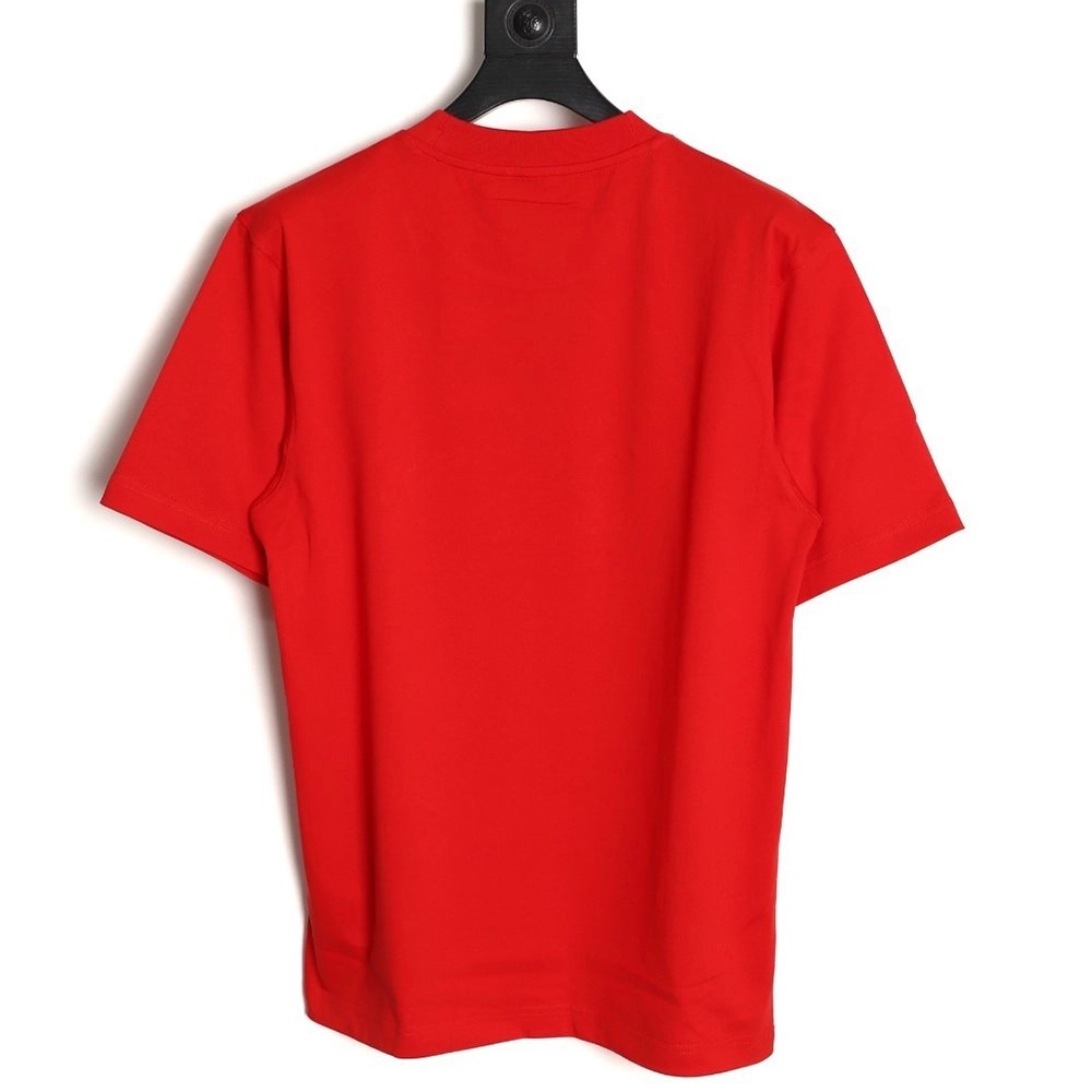 Burberry flocked warhorse embroidered knight shortsleeved Tshirt,Burberry T Shirt,Tshirt,APPAREL