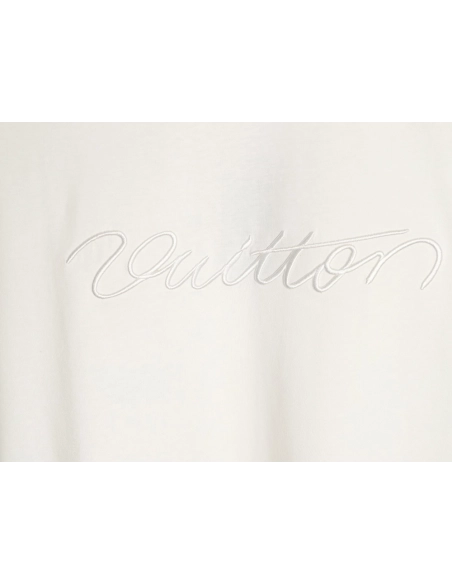 Louis Vuitton cursive embroidered shortsleeved Tshirt,Louis Vuitton T Shirt,Tshirt,APPAREL