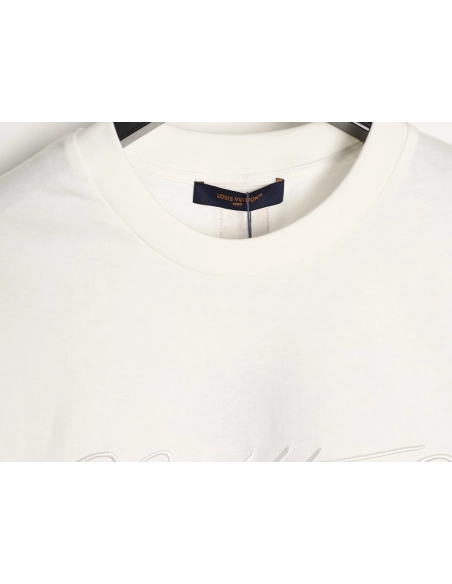 Louis Vuitton cursive embroidered shortsleeved Tshirt,Louis Vuitton T Shirt,Tshirt,APPAREL