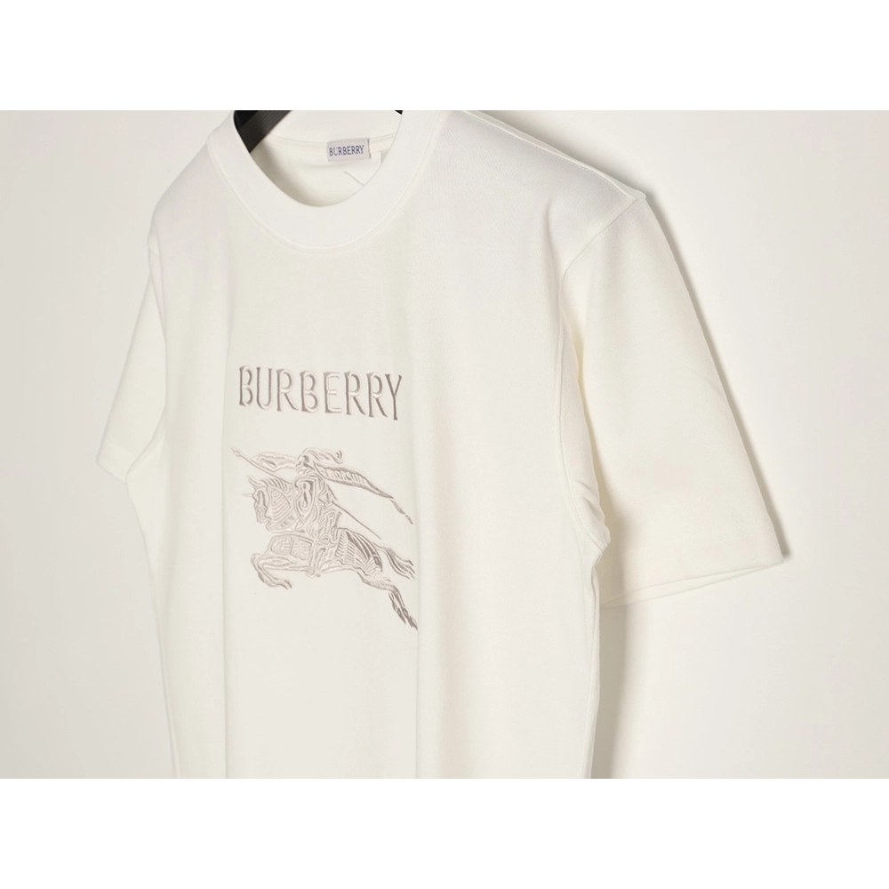 Burberry Equestrian Gold Embroidered Knight ShortSleeve TShirt,Burberry T Shirt,Tshirt,APPAREL
