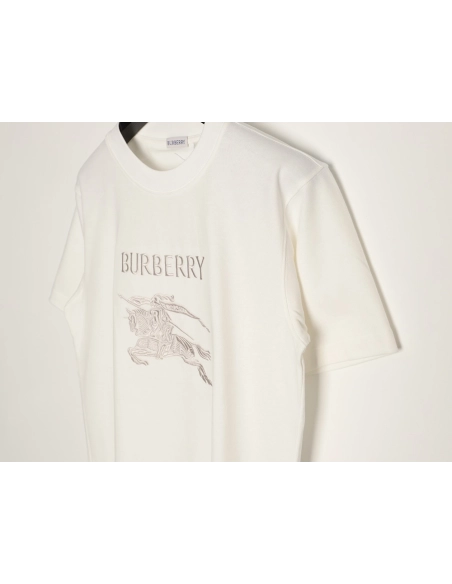 Burberry Equestrian Gold Embroidered Knight ShortSleeve TShirt,Burberry T Shirt,Tshirt,APPAREL