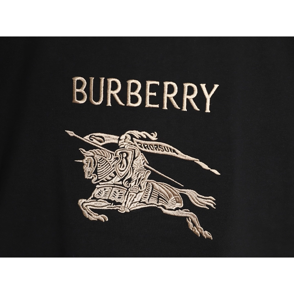 Burberry Equestrian Gold Embroidered Knight ShortSleeve TShirt,Burberry T Shirt,Tshirt,APPAREL