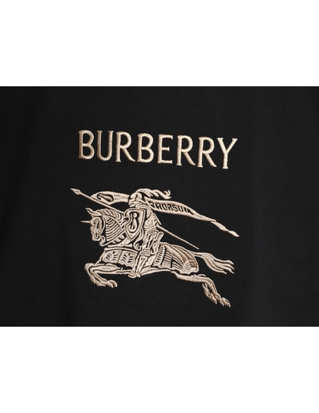 Burberry Equestrian Gold Embroidered Knight ShortSleeve TShirt,Burberry T Shirt,Tshirt,APPAREL