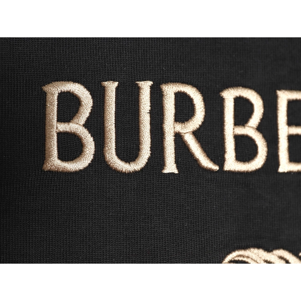 Burberry Equestrian Gold Embroidered Knight ShortSleeve TShirt,Burberry T Shirt,Tshirt,APPAREL