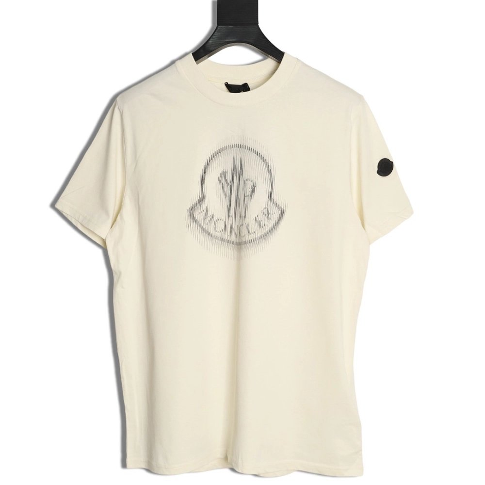 Moncler Blur Print Logo ShortSleeve TShirt,Moncler T Shirt,Tshirt,APPAREL