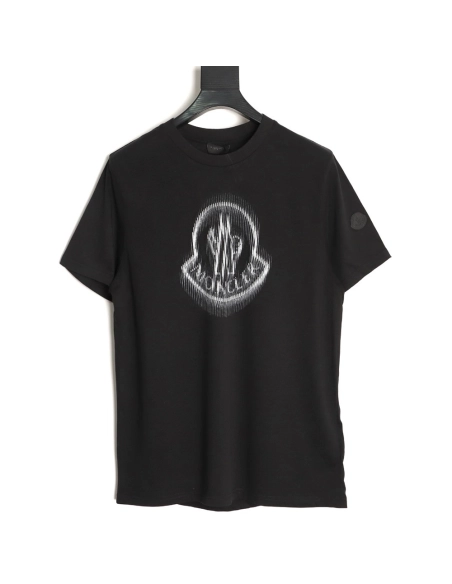 Moncler Blur Print Logo ShortSleeve TShirt,Moncler T Shirt,Tshirt,APPAREL