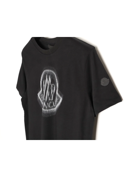 Moncler Blur Print Logo ShortSleeve TShirt,Moncler T Shirt,Tshirt,APPAREL
