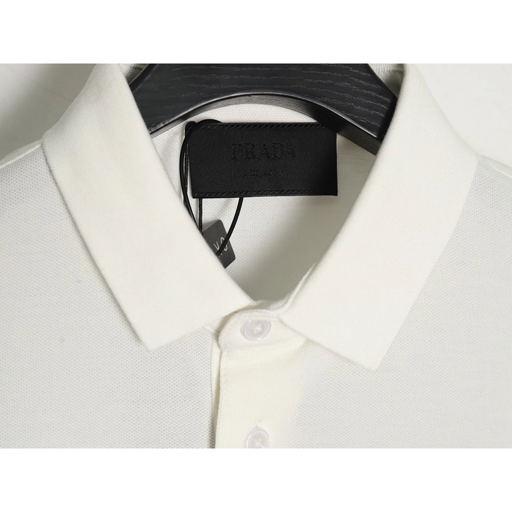 Prada StripedPanel ShortSleeve Polo,Prada Shirt,Shirt,APPAREL