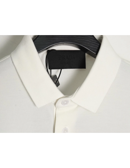 Prada StripedPanel ShortSleeve Polo,Prada Shirt,Shirt,APPAREL