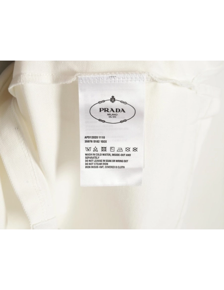 Prada StripedPanel ShortSleeve Polo,Prada Shirt,Shirt,APPAREL