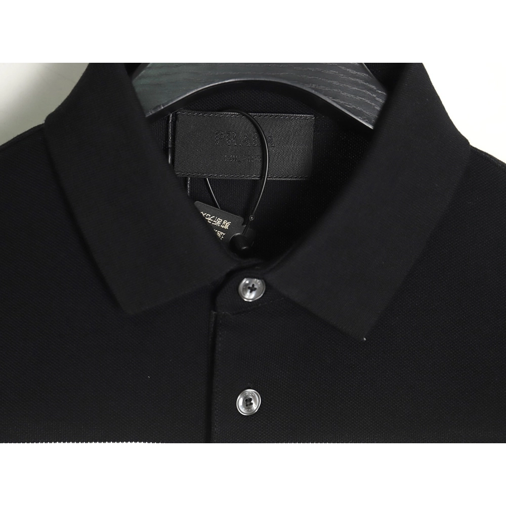 Prada StripedPanel ShortSleeve Polo,Prada Shirt,Shirt,APPAREL