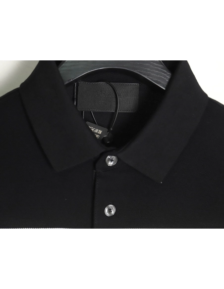 Prada StripedPanel ShortSleeve Polo,Prada Shirt,Shirt,APPAREL