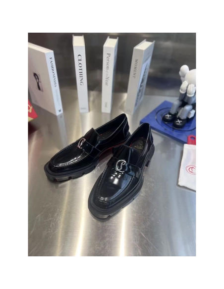 Christian Louboutin Moc Lug Flat Black,Christian Louboutin Sneakers,More Brands