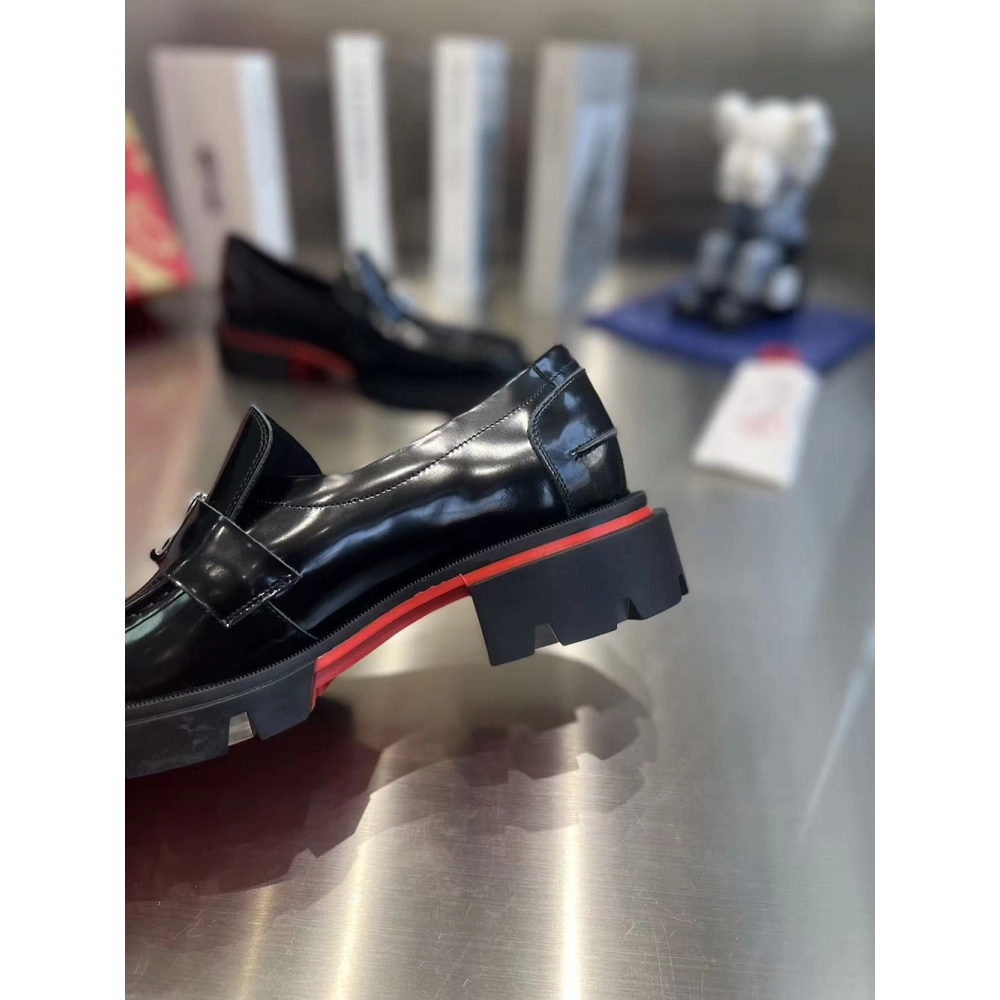 Christian Louboutin Moc Lug Flat Black,Christian Louboutin Sneakers,More Brands