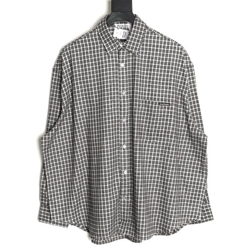 Acne Studios Plaid Flannel LongSleeve Shirt,Acne Studios Shirt,Shirt,APPAREL