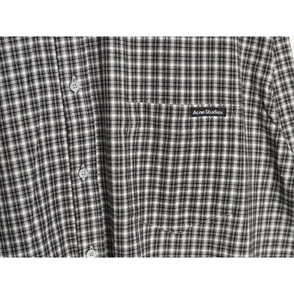 Acne Studios Plaid Flannel LongSleeve Shirt,Acne Studios Shirt,Shirt,APPAREL