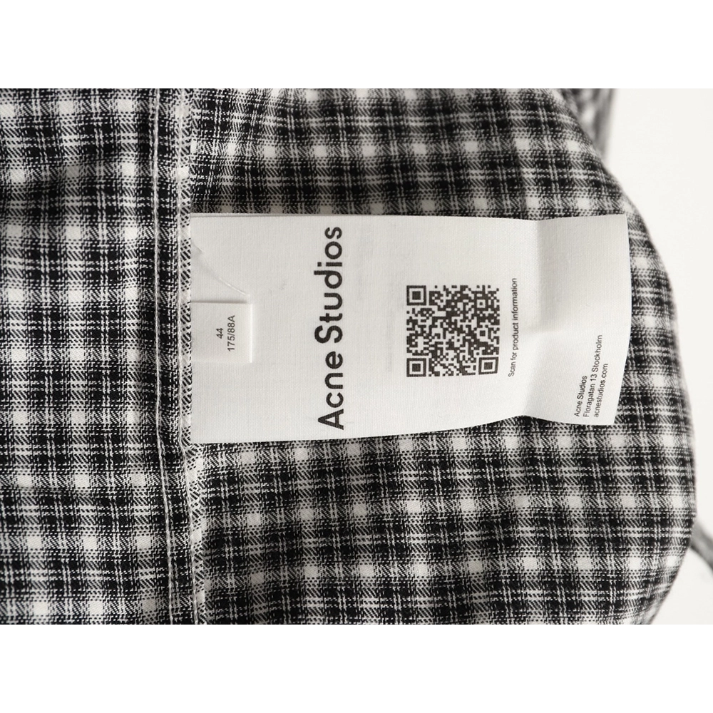 Acne Studios Plaid Flannel LongSleeve Shirt,Acne Studios Shirt,Shirt,APPAREL