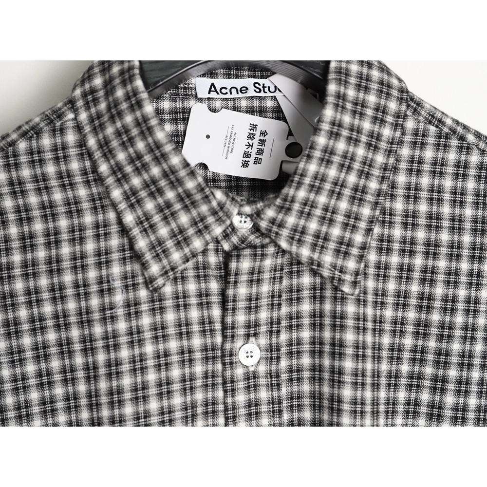 Acne Studios Plaid Flannel LongSleeve Shirt,Acne Studios Shirt,Shirt,APPAREL