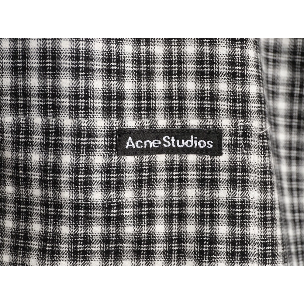 Acne Studios Plaid Flannel LongSleeve Shirt,Acne Studios Shirt,Shirt,APPAREL