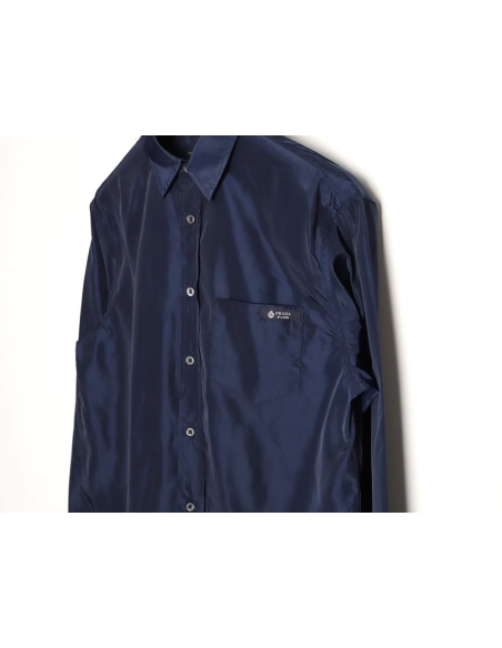 Prada pocket tag back triangle logo shirt,Prada Shirt,Shirt,APPAREL