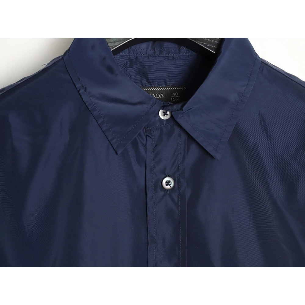 Prada pocket tag back triangle logo shirt,Prada Shirt,Shirt,APPAREL