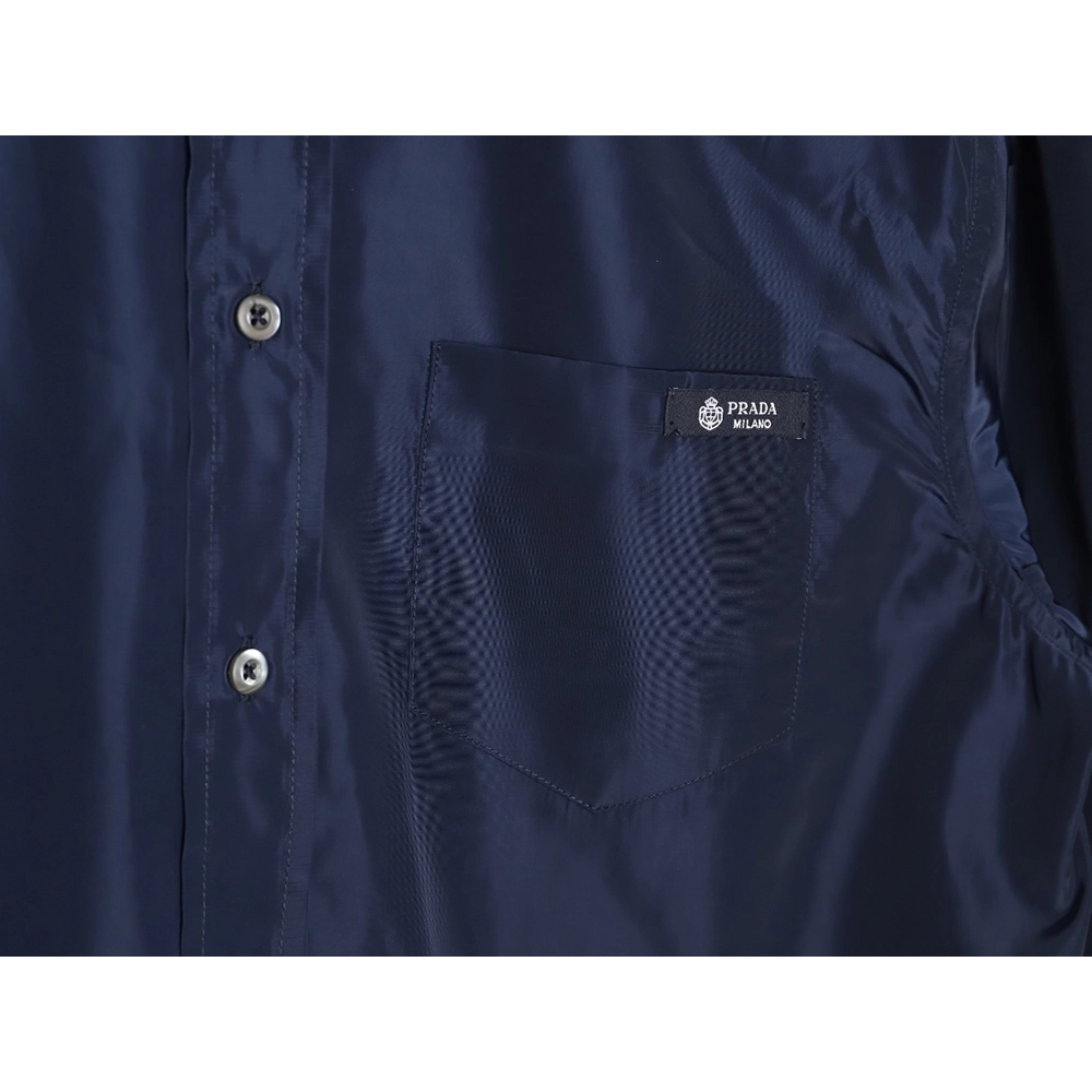 Prada pocket tag back triangle logo shirt,Prada Shirt,Shirt,APPAREL