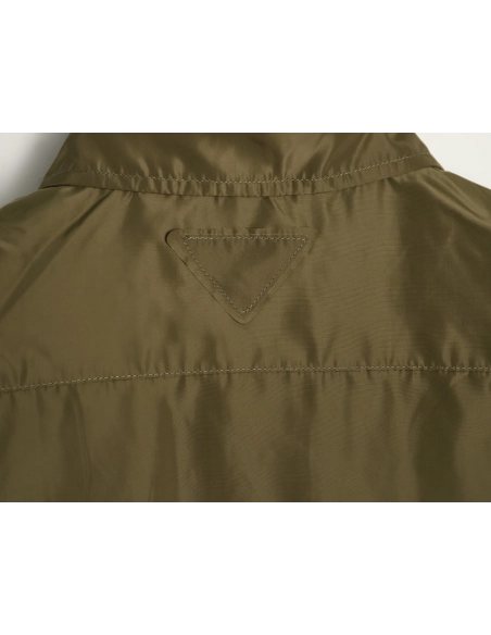 Prada pocket tag back triangle logo shirt,Prada Shirt,Shirt,APPAREL