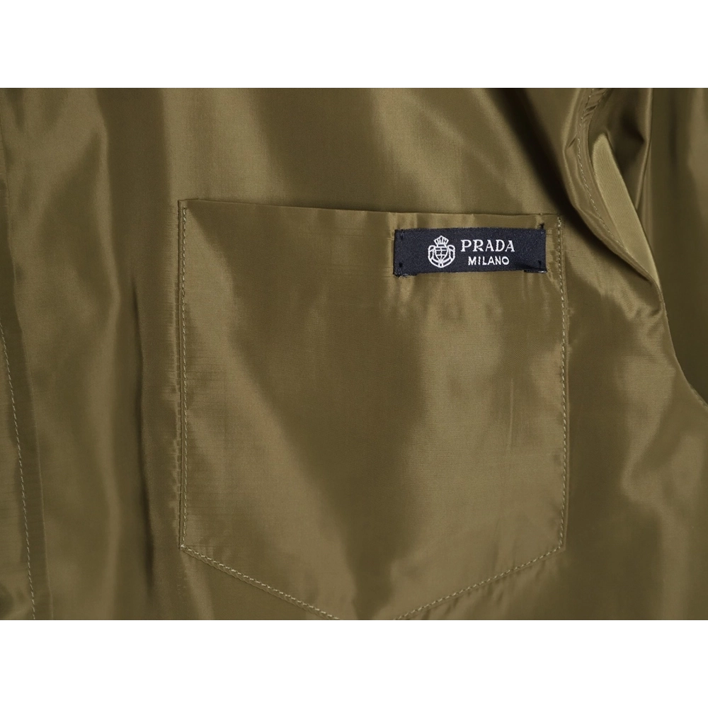 Prada pocket tag back triangle logo shirt,Prada Shirt,Shirt,APPAREL