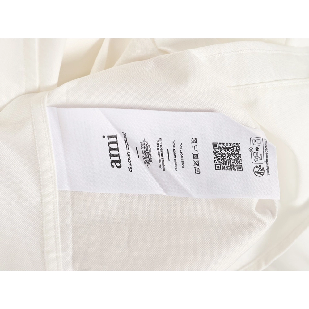 Ami Paris Pocket HeartEmbroidered Shirt,Ami Shirt,Shirt,APPAREL