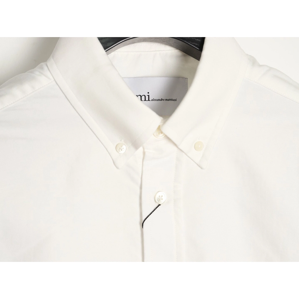 Ami Paris Pocket HeartEmbroidered Shirt,Ami Shirt,Shirt,APPAREL