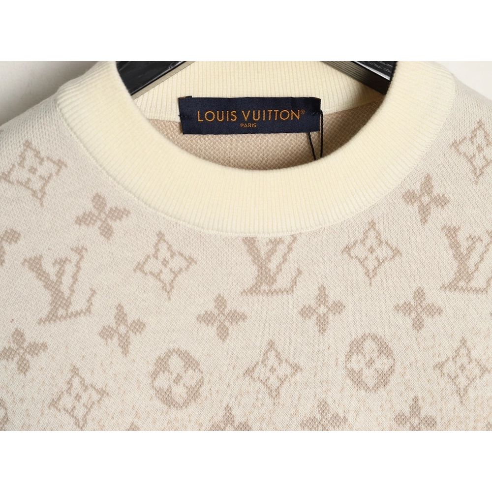 Louis Vuitton Khaki Gradient All-Over Monogram Knit Sweater,Louis Vuitton